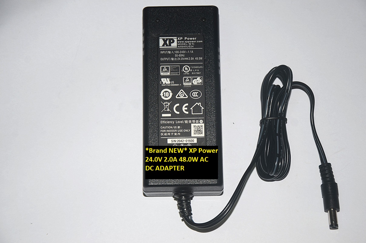 *Brand NEW* 24.0V 2.0A XP Power 48.0W AC DC ADAPTER AKM45US24